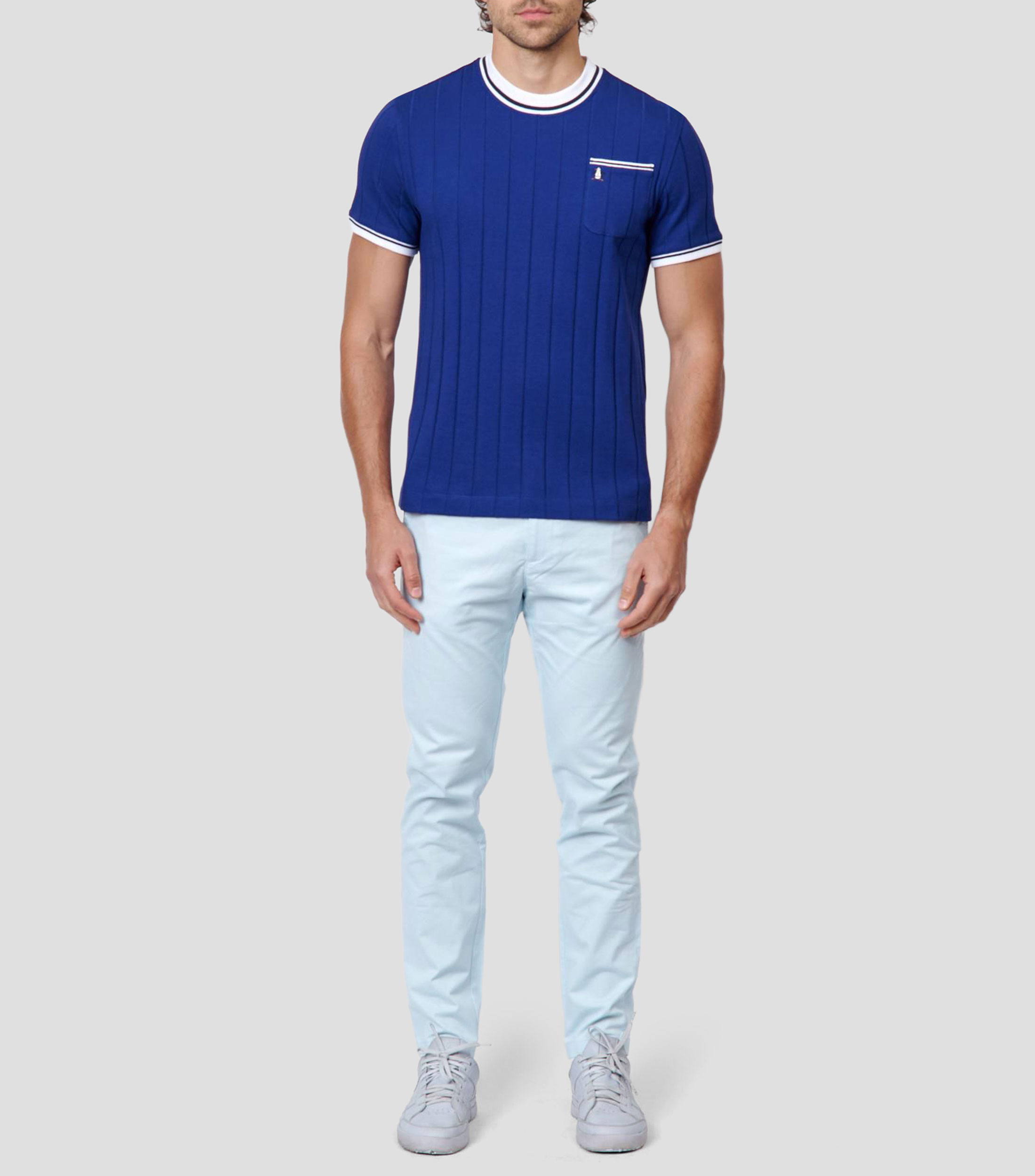Playera cuello redondo manga corta lisa Hombre